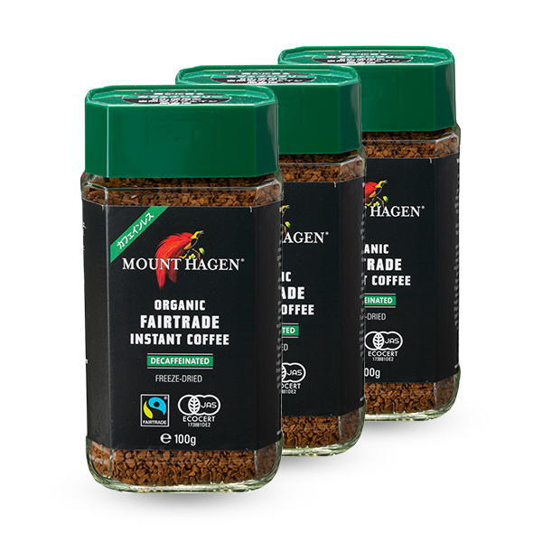 マウントハーゲン【カフェインレス】オーガニックフェアトレード インスタントコーヒー 100g