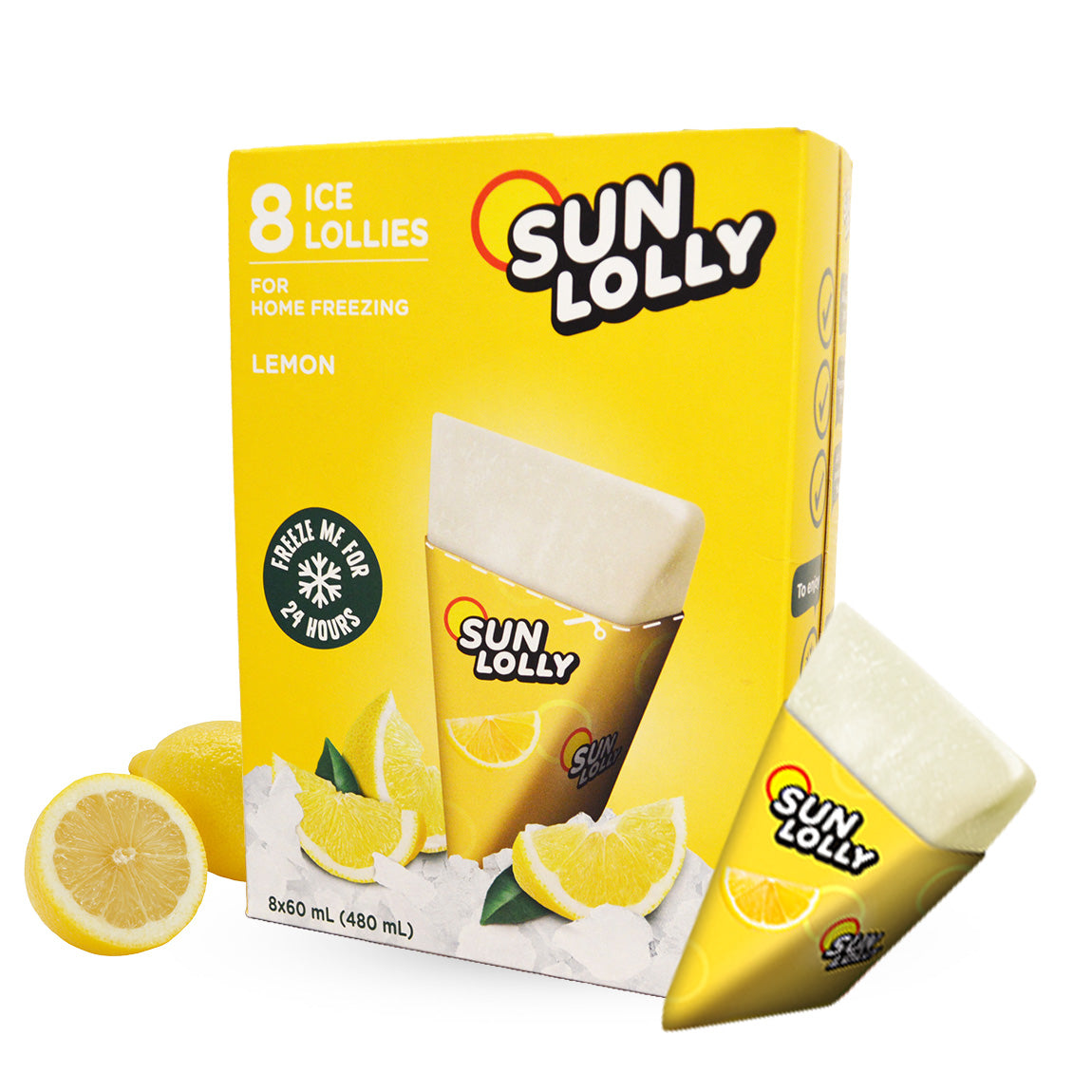 SUN LOLLY レモン味 8個入【常温で届いて家庭で凍らせるアイスキャンディー／保存料・人工甘味料不使用】 –  自然派食品の専門店｜モノエル-naturi-