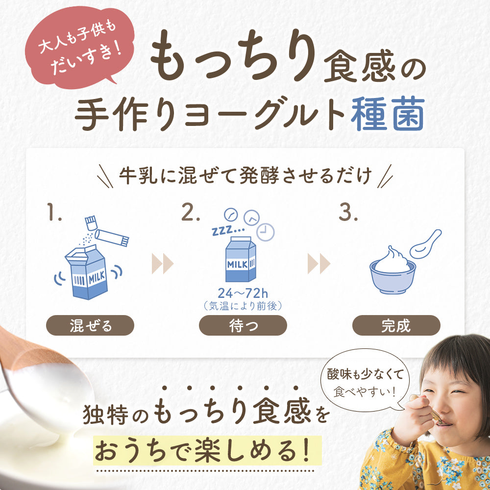 もっちりヨーグルト+酪酸菌【手作りヨーグルトの種菌／繰り返し作れる】3包入／6包入 小腸大腸ダブルケア 常温発酵OK ヨーグルトメーカーOK 植え継ぎ可能  クレモリス菌 カスピ海ヨーグルト