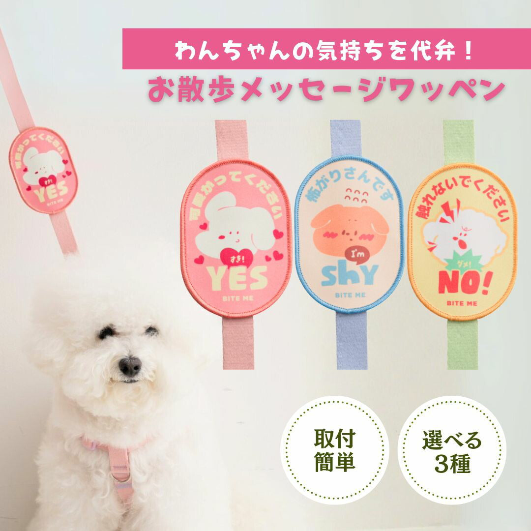 お散歩メッセージワッペン
