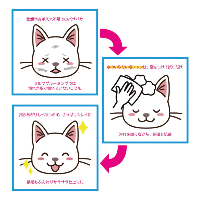 水のいらないニャンコの泡シャン 200ml