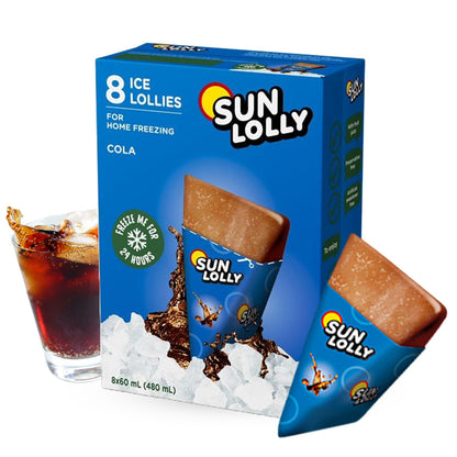 SUN LOLLY コーラ味 8個入【常温で届いて家庭で凍らせるアイスキャンディー／保存料・人工甘味料不使用】