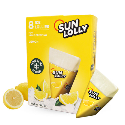 SUN LOLLY レモン味 8個入【常温で届いて家庭で凍らせるアイスキャンディー／保存料・人工甘味料不使用】